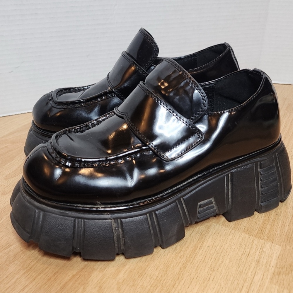 Jeffrey Campbell Chunky Black Platform Loafers